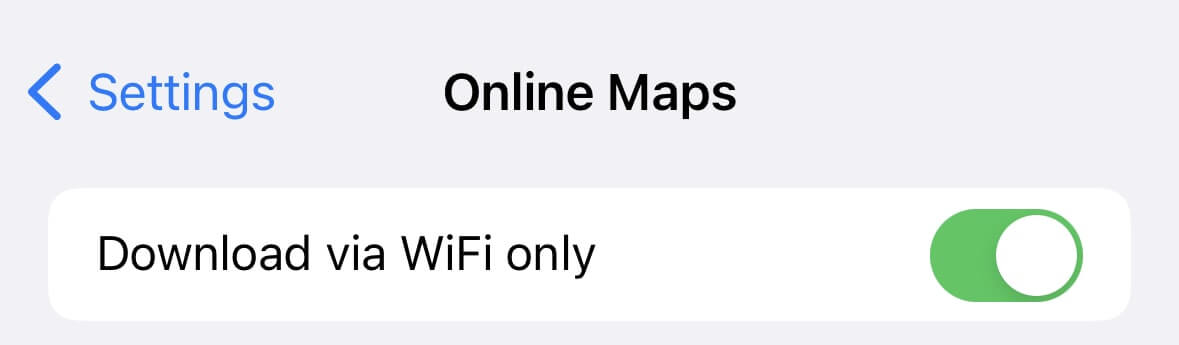 Download via WiFi only