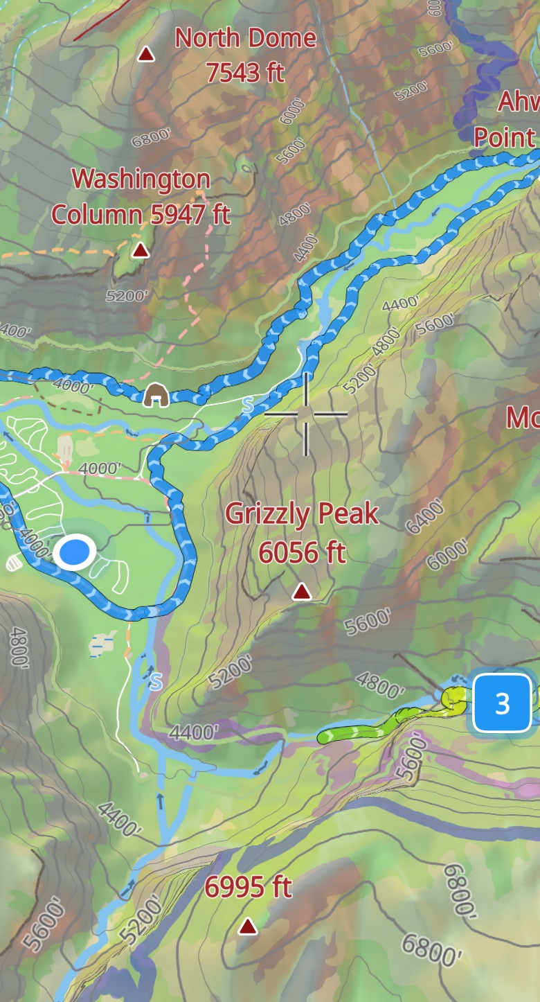 3D terrain map view