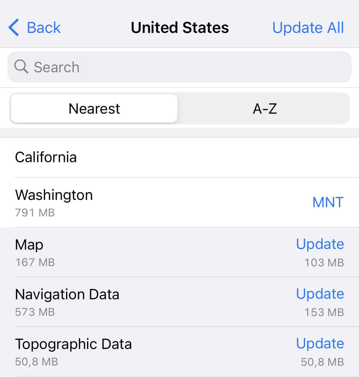 Atualizações regulares dos mapas no Guru Maps